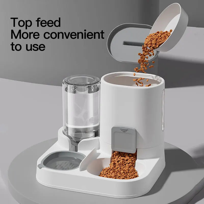 Spill-Proof Pet Feeder & Waterer