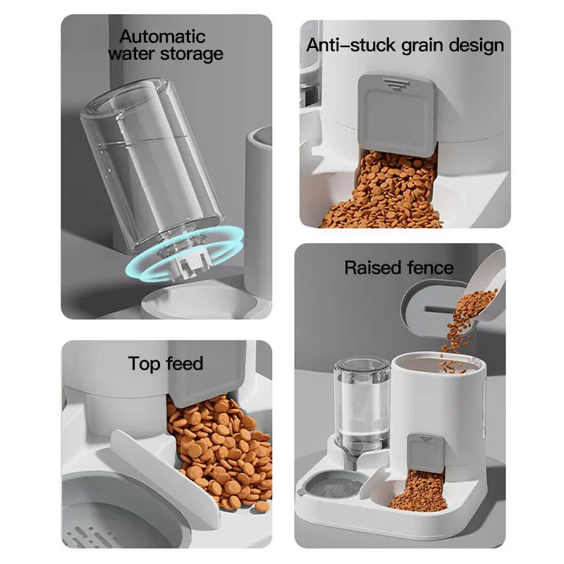 Spill-Proof Pet Feeder & Waterer