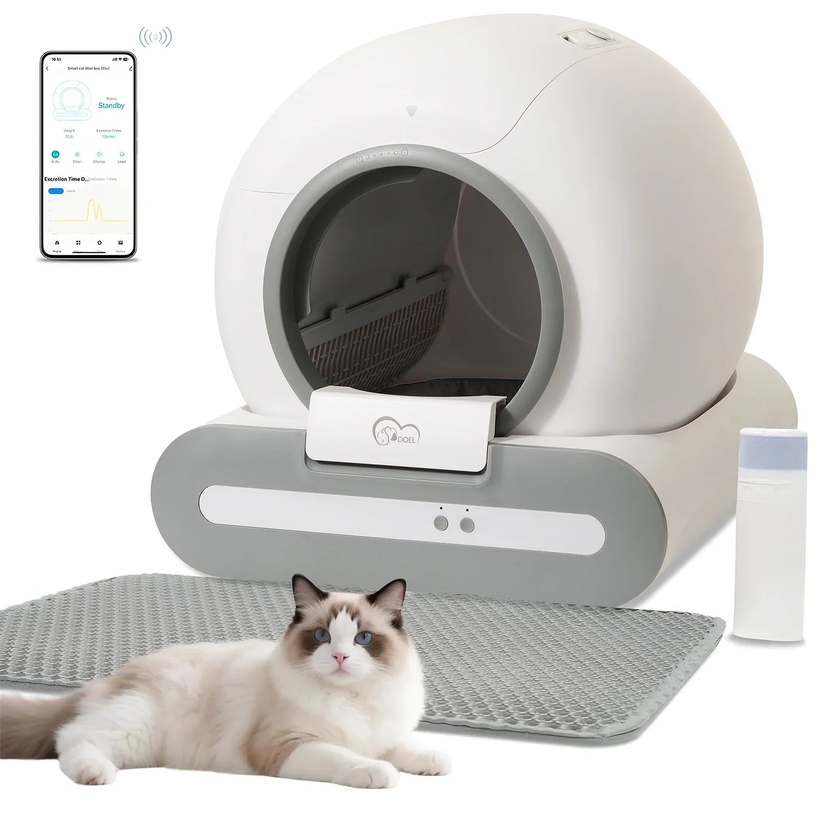 Smart Self-Cleaning Cat Litter Box